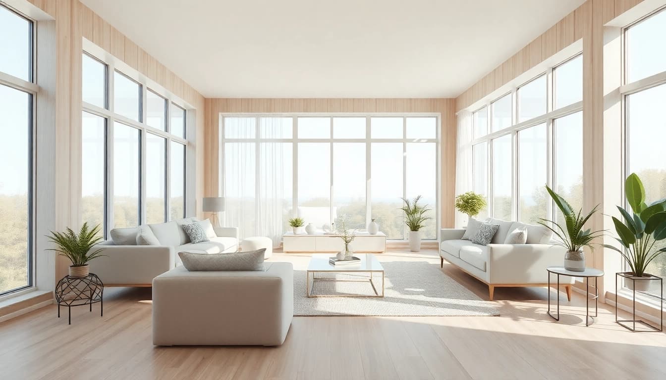 Embrace Seamless Living with a bright, modern interior that radiates tranquility.