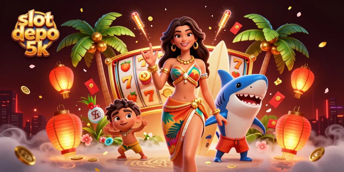 Spin and win mesmerizing games at slot depo 5k with vibrant characters and dynamic symbols.
