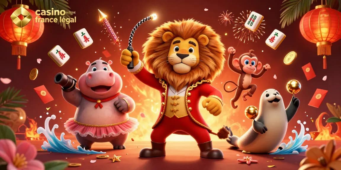Découvrez l'énergie et l'excitation d'un casino en ligne légal en France à travers cette illustration dynamique.