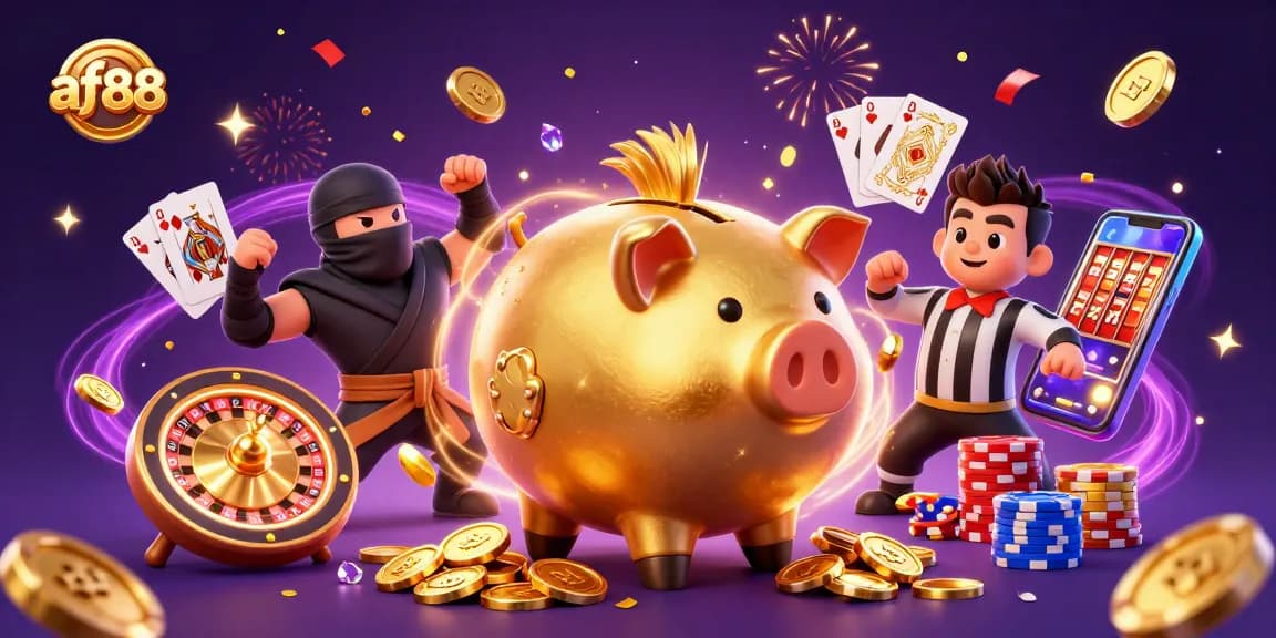 Experience the thrill at af88 casino with dynamic gaming illustrated, showcasing excitement and winning potential.