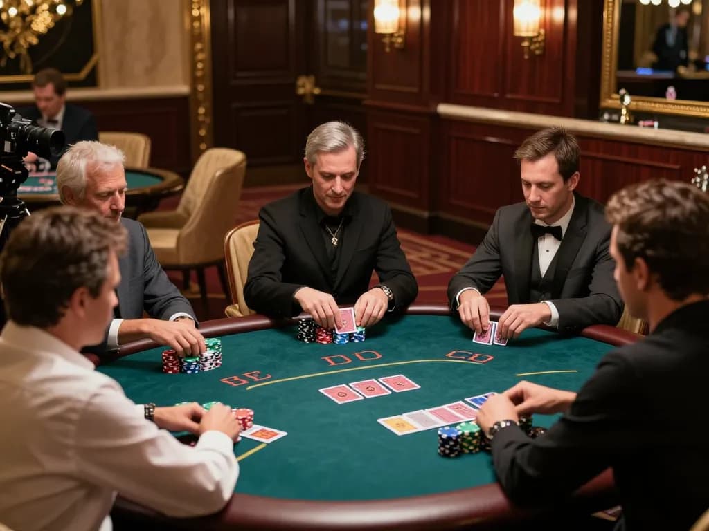 Engaging poker game in VIP casino area showcasing casino senza licenza adm ambiance with luxury decor