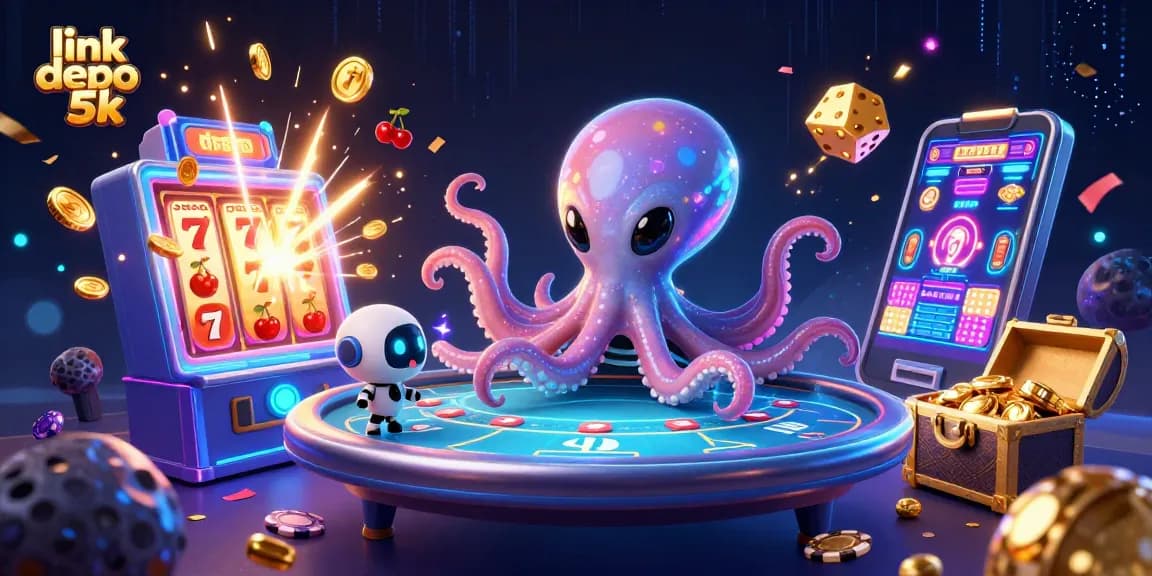 Experience excitement at link depo 5k with a vibrant, animated scene of alien gaming.