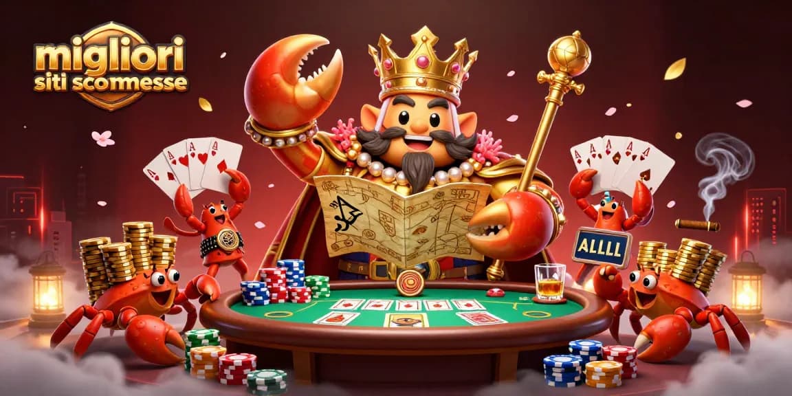 Illustrazione 3D di un granchio imperatore con scommesse nei migliori siti scommesse