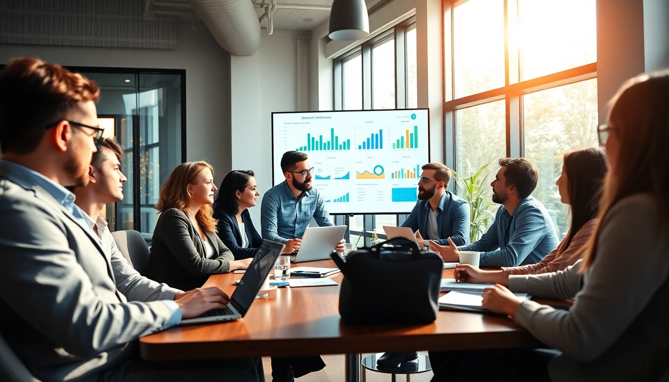 Analyze b2b competitive intelligence in a dynamic business meeting with diverse professionals.