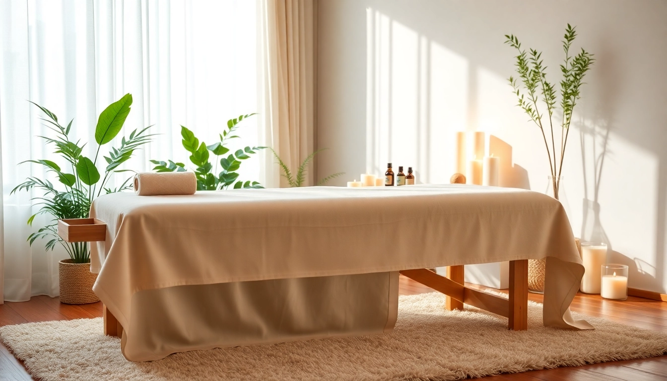 A tranquil massage therapy space representing https://forumup.org/ with calming ambiance and soothing elements.