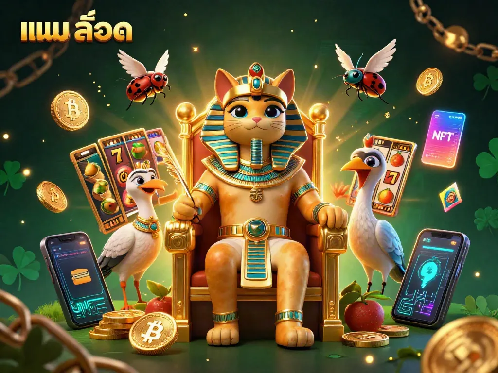 Experience แบบสล็อต with energetic characters, fortune symbols, and glowing coins in a vibrant casino scene.