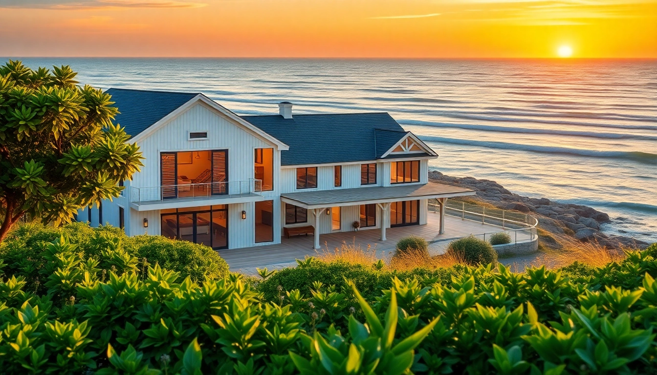 Architectural marvel of Orleans Cape blending seamlessly with nature's beauty at sunset.