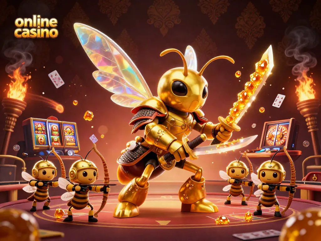 Giocatori di online casino con slot e jackpot, immersi in un'illustrazione 3D vivace e ricca di dettagli.