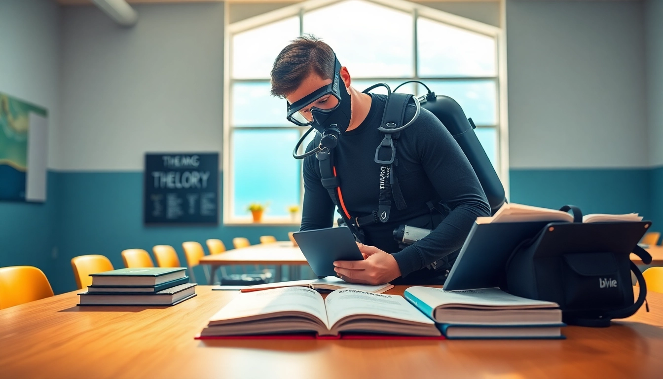 Erleben Sie spannende SSI Theorie Kurse in einem modernen Klassenzimmer mit attraktiven Materialien.