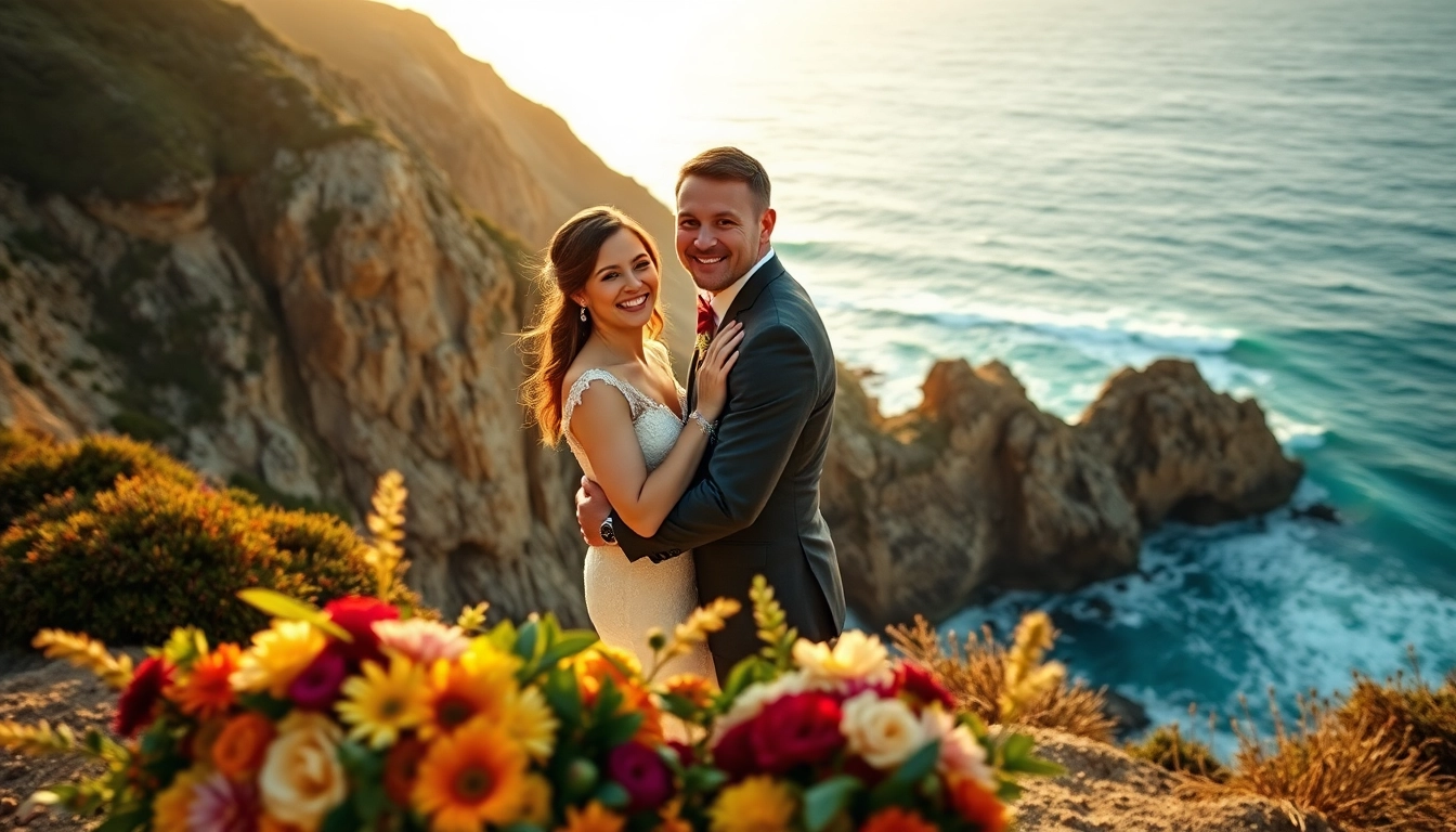 Capture stunning Big Sur wedding photography featuring a happy couple against a majestic coastal backdrop.