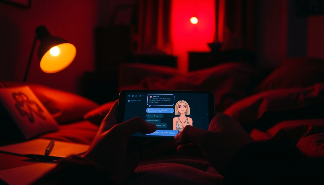 Engaging with an innovative nsfw ai chatbot in a cozy, creative space.