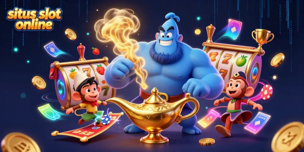 Perjudikan slot online dengan karakter slot dan simbol keberuntungan dari situs slot online.