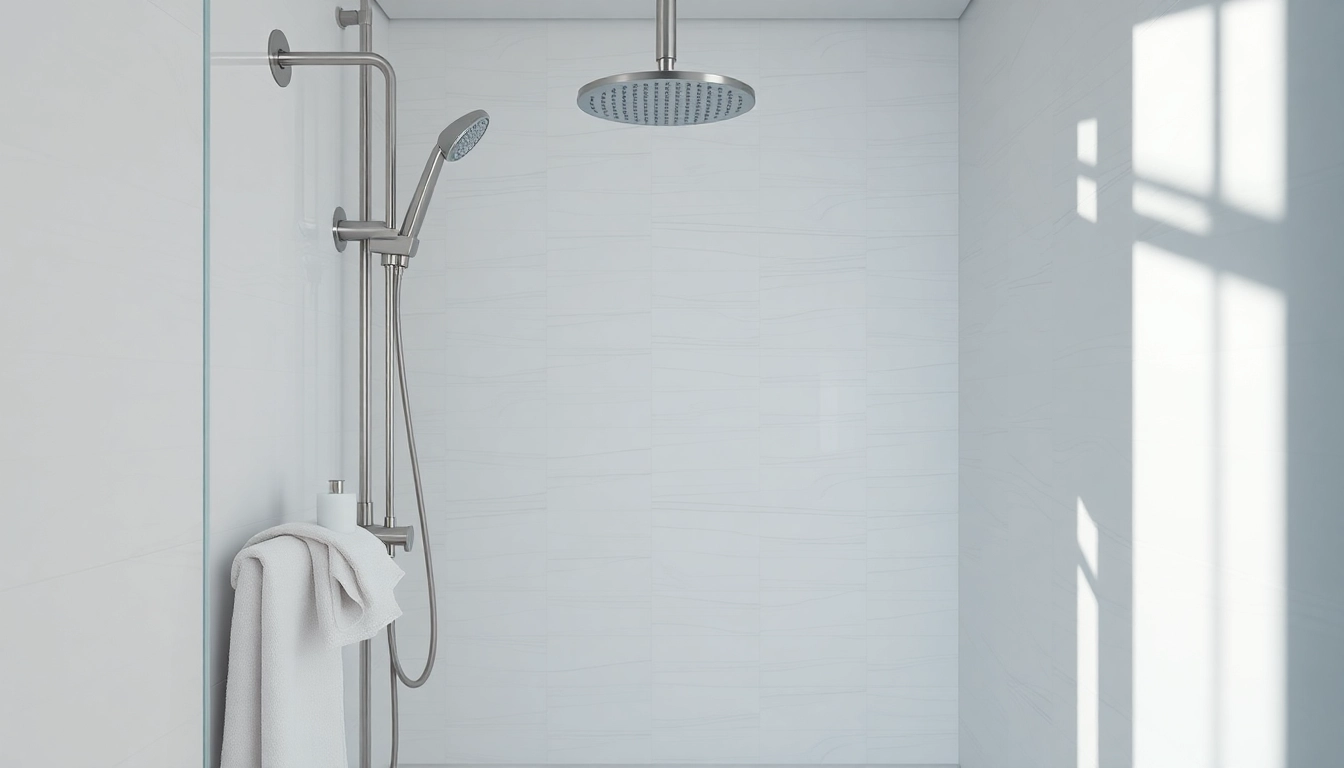 Enhance your experience with the sunny shower USA in a modern bathroom setup featuring luxurious details.