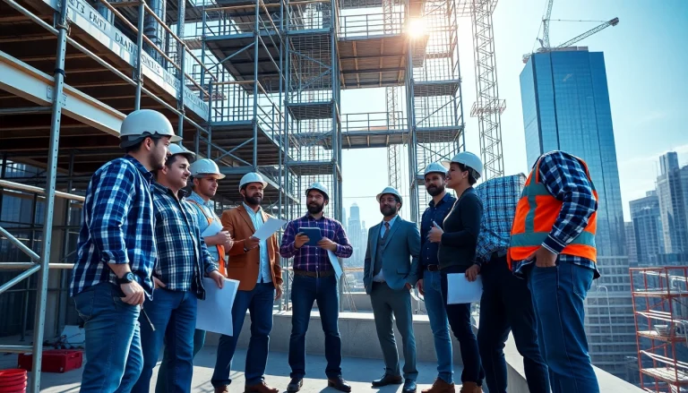 New York City Commercial General Contractor team working on a high-rise construction project.