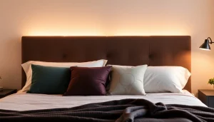 I cuscini per letto presentano diverse texture e colori, offrendo comfort e stile a ogni stanza.