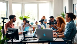 Learn how to get paid for content creation fast in an engaging and vibrant office setting.