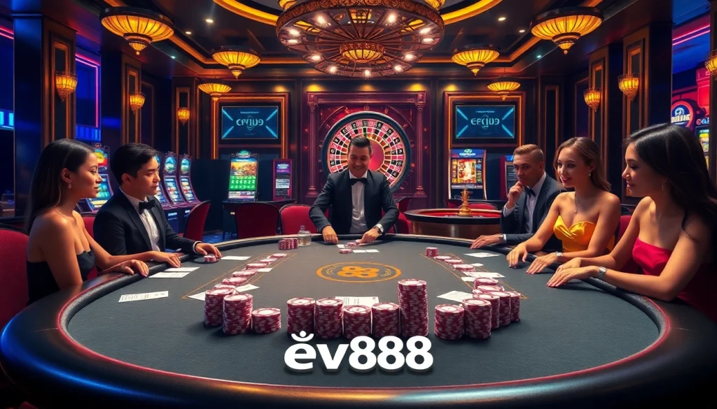 Experience thrilling games at ev88 with luxurious casino ambiance and vibrant action.