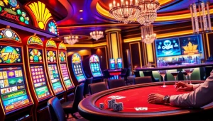 Area mesin slot Dewanaga89 yang menampilkan kegembiraan dan warna-warna cerah untuk perjudian online.