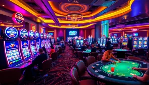 Engaging scene at an online casino Oklahoma capturing vibrant gaming and excitement.