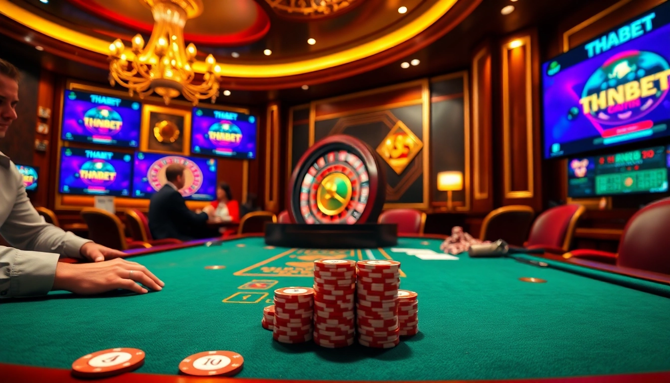 Experience thrilling moments at THABET’s casino tables with poker games and vibrant roulette wheels.