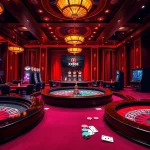 Engage in thrilling gambling activities at https://xx88.nl/ with colorful casino tables and vibrant gaming visuals.