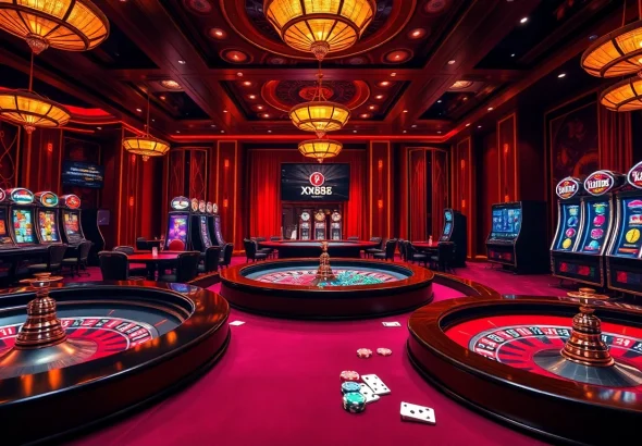 Engage in thrilling gambling activities at https://xx88.nl/ with colorful casino tables and vibrant gaming visuals.
