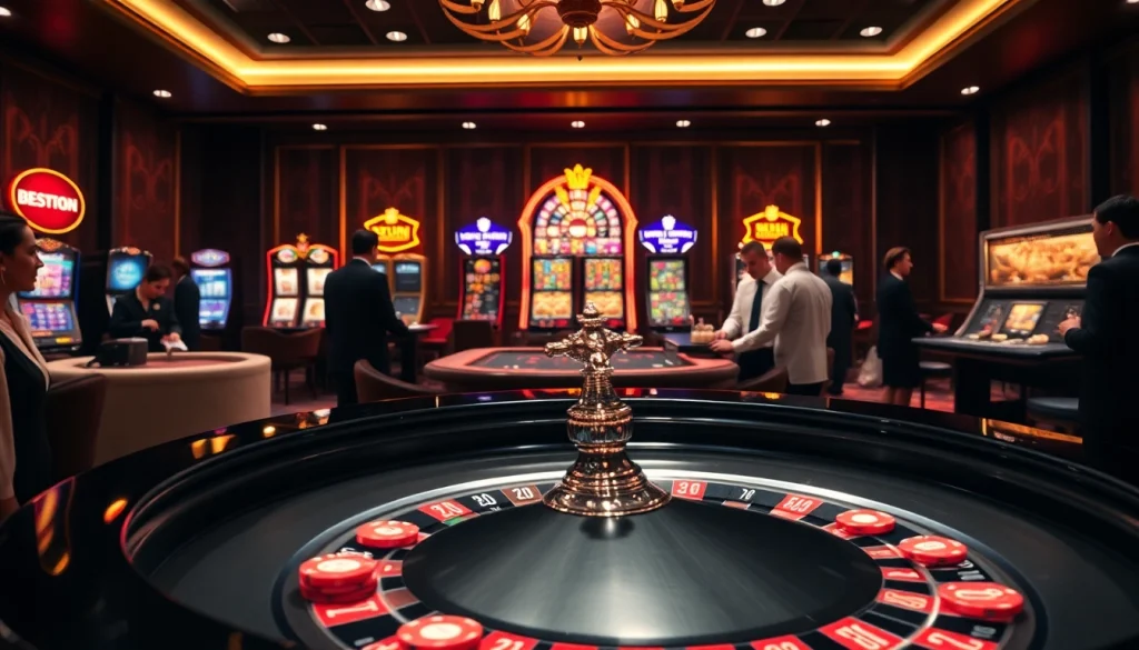 Experience the thrill of gambling at Trang Chủ OKFUN with vibrant casino visuals and exciting gameplay.