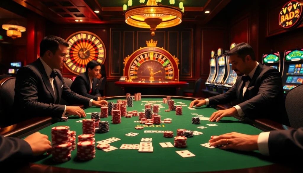 Engaging poker players at a luxurious casino table representing good88k.blog.