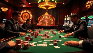 Engaging poker players at a luxurious casino table representing good88k.blog.