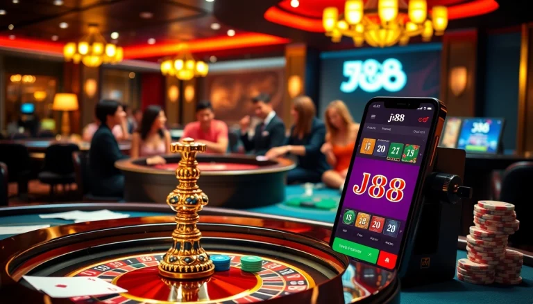Experience the thrill of j88 com with vibrant casino gaming, highlighted by roulette and exciting slots.