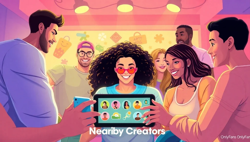 Discover OnlyFans Nearby Creators in a vibrant scene showcasing diverse content creators connecting with audiences.