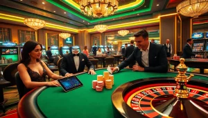 Enjoy intense gameplay at GO88 casino with poker chips, cards, and a roulette wheel.