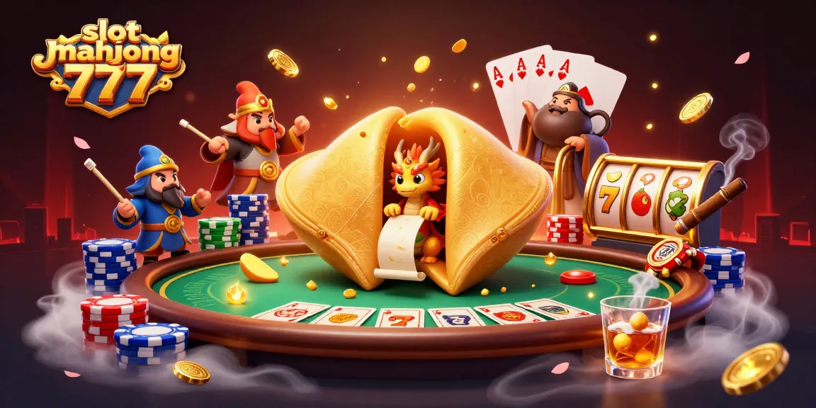Experience the thrill of slot mahjong 777 with an exciting casino adventure illustration.