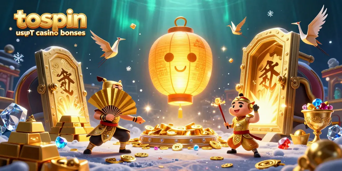 Scopri i bonus del casino usdt tospin con un'illustrazione di gioielli e simboli fortunati.