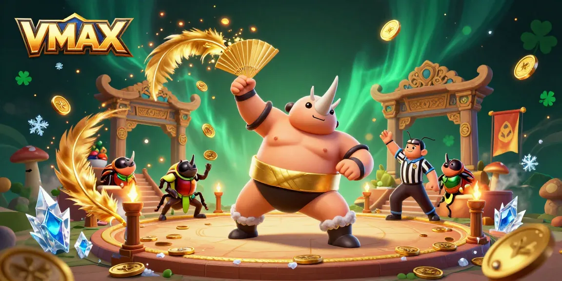 Experience VMAX in a vibrant 3D gambling scene with dynamic betting elements and cinematic lighting.