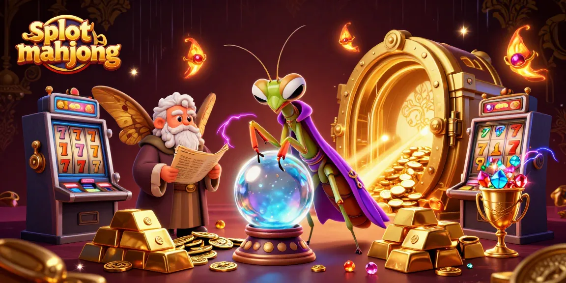 Experience slot mahjong magic with our 3D illustration of fortune tellers and treasures.