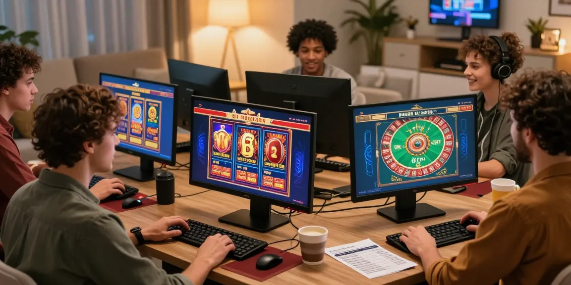 Discover the excitement of credit card casino sites with players enjoying diverse games at home.
